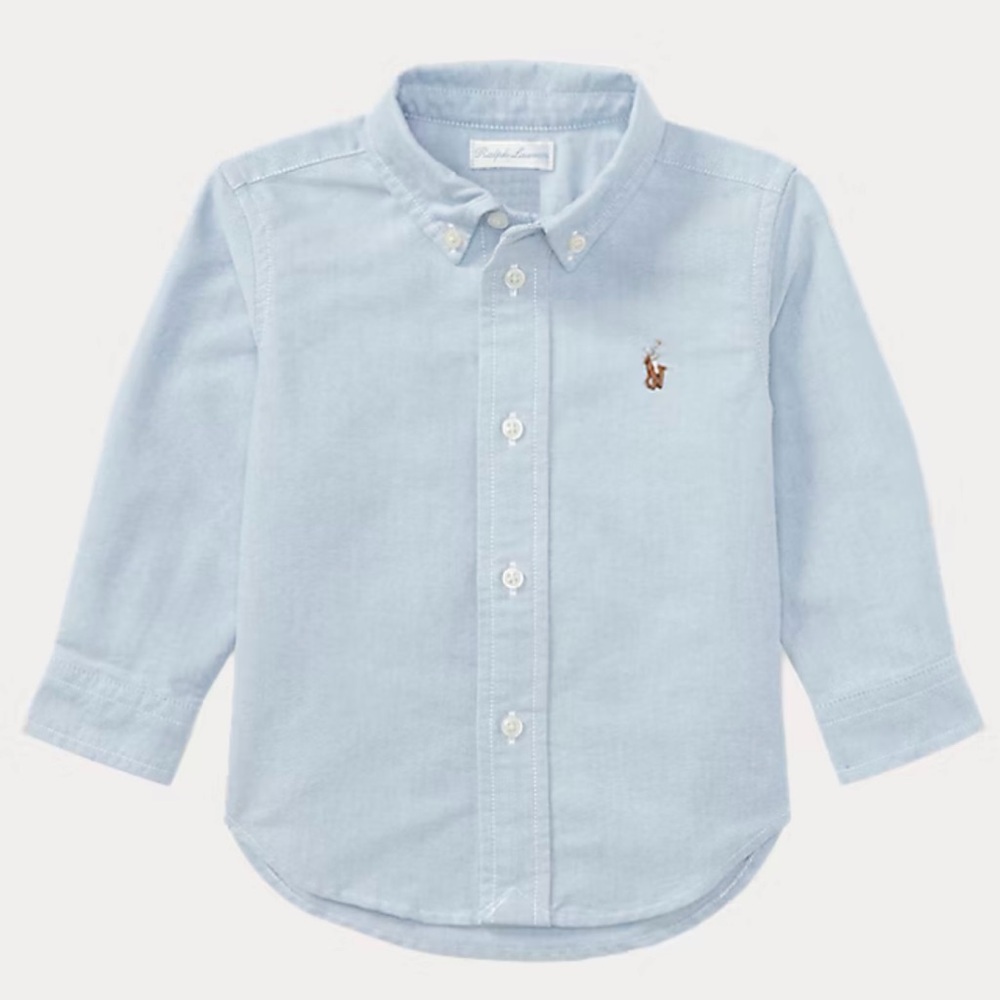 Ralph Lauren Light Blue Kids Iconic Oxford Shirt